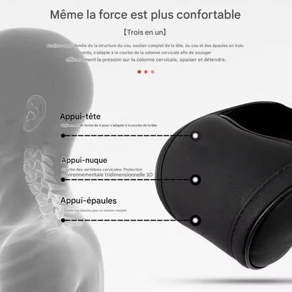 🏷️Coussin Repose-Tête KJOY pour Tesla – Oreiller Cervical en Cuir PU à Mémoire de Forme pour Modèles 3, Y, X, S