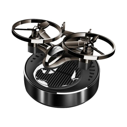 Solar Powered Rotation Helicopter Solar Aromatherapy Car Air Freshener Alloy Fragrance Auto Aroma Diffuser ﻿