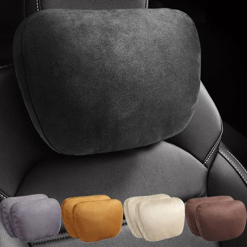 🏷️Coussin de nuque voiture 30x20 cm – Appui-tête doux universel design Maybach en fourrure naturelle