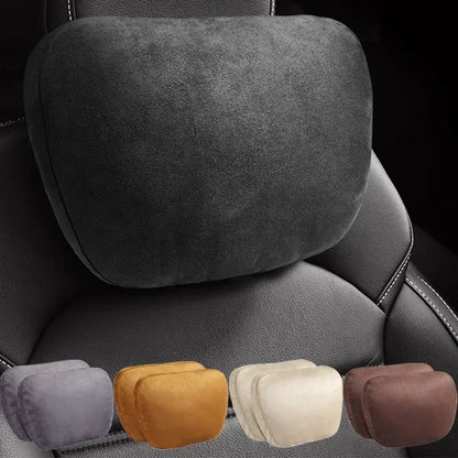 🏷️Coussin de nuque voiture 30x20 cm – Appui-tête doux universel design Maybach en fourrure naturelle