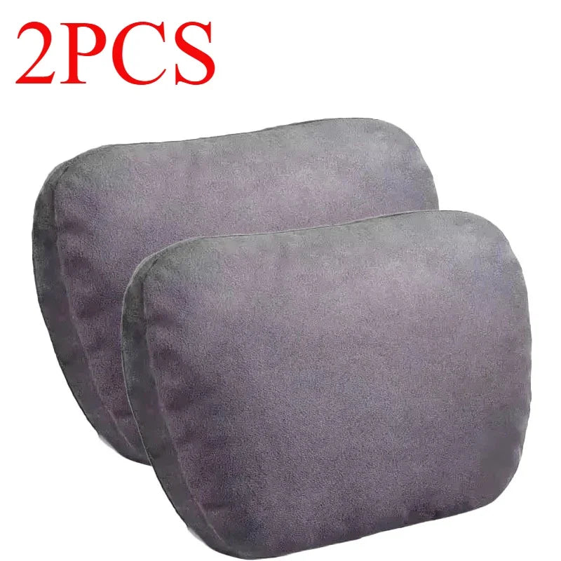 🏷️Coussin Appuie-Tête Voiture Style Maybach – Ultra Doux en Daim, Confort Cervical Universel, 30×20 cm, pour Conduite & Longs Trajets
