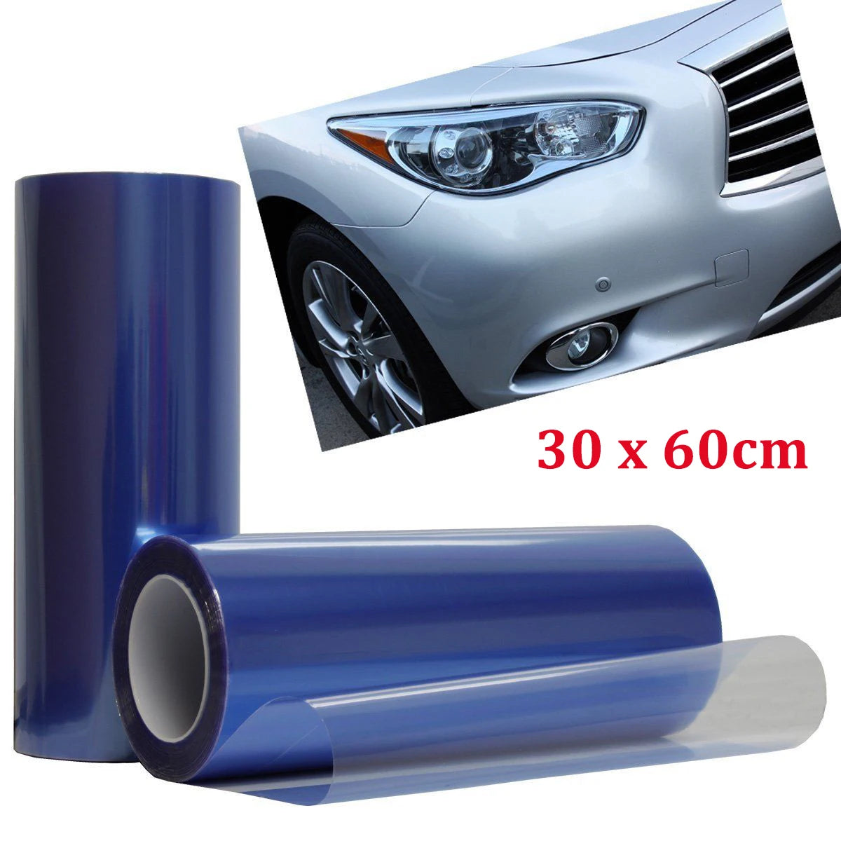 🏷️Film Pare-Soleil Dégradé pour Pare-Brise Avant – Autocollant Adhésif Anti-UV, Couleur Changeante, 20×150 cm