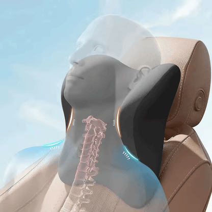 🏷️Nouveau Coussin Lombaire pour Voiture en Mousse à Mémoire de Forme – Soutien Cervical et Lombaire, Dossier Amovible et Lavable, Coussin Universel pour Véhicule