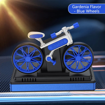 Solar car air fresheners rotating bicycle decoration bike diffuser perfume accessories energy power aroma ornament fragrance fun