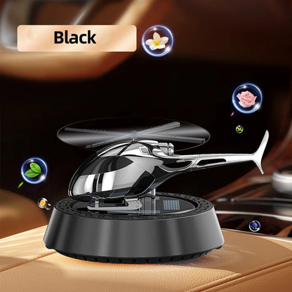Solar Powered Rotation Helicopter Solar Aromatherapy Car Air Freshener Alloy+ABS Ornaments Fragrance Auto Aroma Diffuser