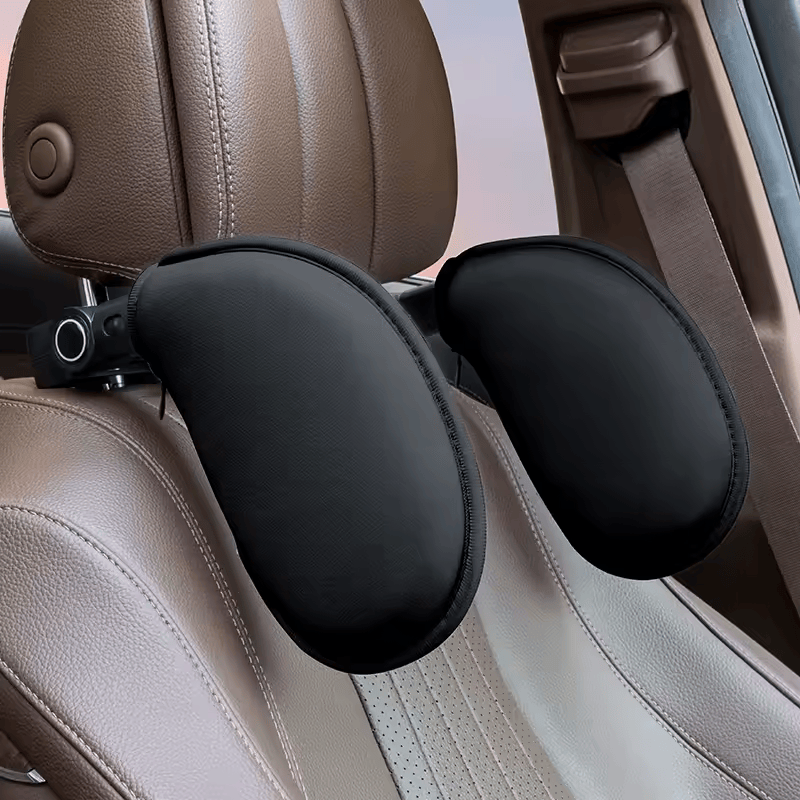 🏷️ Appuie-Tête Ergonomique pour Voiture – Cuir Artificiel & Mousse Mémoire – Confort Cervical 4 Saisons, Installation Facile