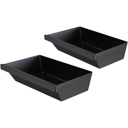 Front Under Seat Storage Box for Tesla Model Y Model X 2020-2024 Accessories Under Seat Storage Box ABS+TPE Double Hidden
