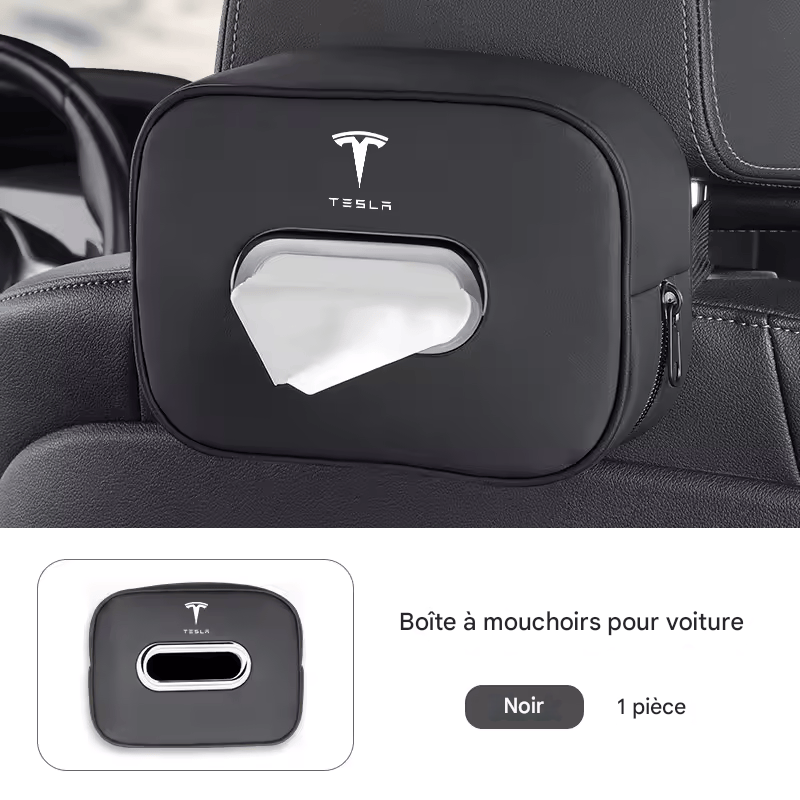 🏷️Sac de rangement pour mouchoirs de siège arrière de voiture, accessoires, organisateur de papier toilette pour Tesla Model 3, Model S, X, Model Y, Roadster, SpaceX