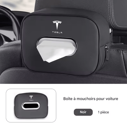 🏷️Sac de rangement pour mouchoirs de siège arrière de voiture, accessoires, organisateur de papier toilette pour Tesla Model 3, Model S, X, Model Y, Roadster, SpaceX