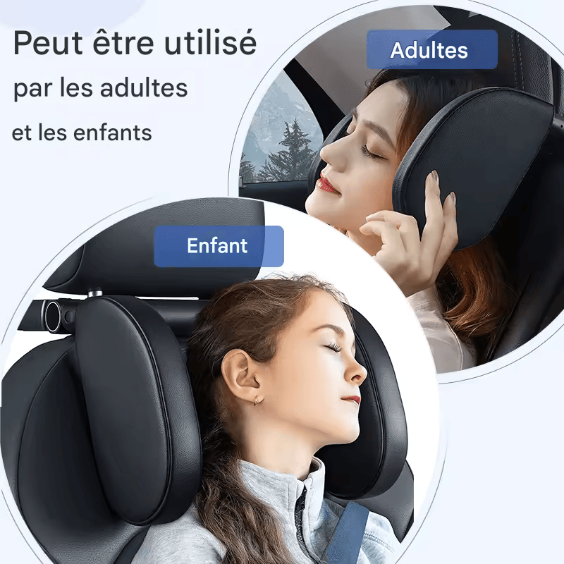 🏷️ Appuie-Tête Ergonomique pour Voiture – Cuir Artificiel & Mousse Mémoire – Confort Cervical 4 Saisons, Installation Facile