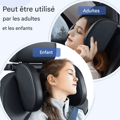 🏷️ Appuie-Tête Ergonomique pour Voiture – Cuir Artificiel & Mousse Mémoire – Confort Cervical 4 Saisons, Installation Facile