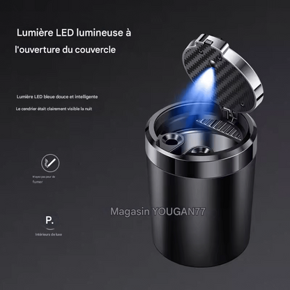 🏷️ Cendrier Voiture Anti-Odeur avec LED – Modèles Audi Q4/Q5/Q6/Q8 e-tron (Style 2025)