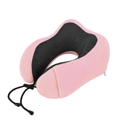Coussin de voyage en mousse mémoire – Oreiller ergonomique en U pour soutien de la nuque