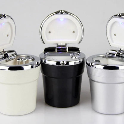 Car Ashtray Car Garbag Can with Led Light with Cover Creative Personality Covered Car Inside The Car Multi-function Car Supplie