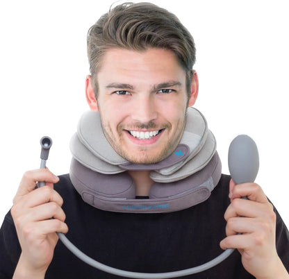 Neck Stretcher Neck Traction Device with Built-in Integrated Airbag Adjustable Cervical Traction Device for Neck Pain Relief