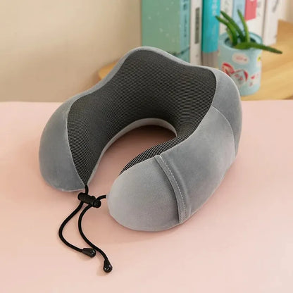 Travel Pillow, Best Memory Foam Neck Pillow Head Support Soft Pillow for Sleeping Rest, Airplane Car & Home Use