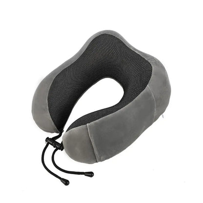 Coussin de voyage en mousse mémoire – Oreiller ergonomique en U pour soutien de la nuque