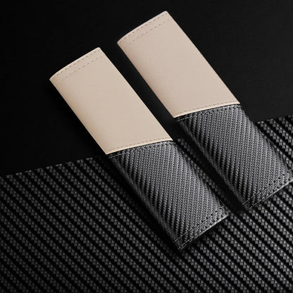 🏷️Lot de 2 Couvre-Ceintures de Sécurité Voiture – Texture Fibre de Carbone, Protection d'Épaule Rembourrée, Accessoire Intérieur Auto Universel
