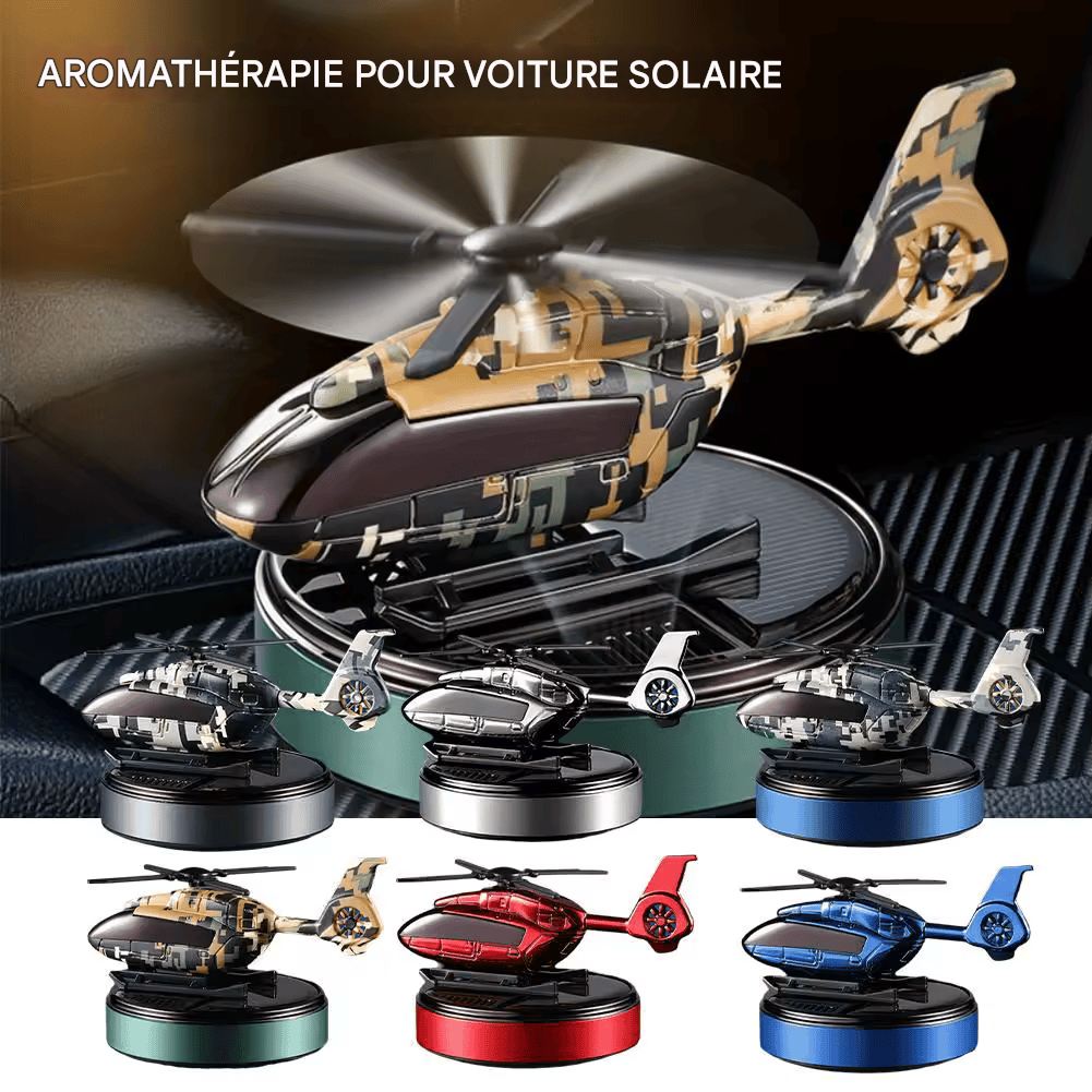 Désodorisant de Voiture Camouflage – Rotation Solaire Automatique | Parfum Longue Durée | Diffuseur d’Arome pour Tableau de Bord | Accessoire Déco Haut de Gamme