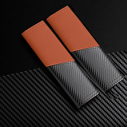 🏷️Lot de 2 Couvre-Ceintures de Sécurité Voiture – Texture Fibre de Carbone, Protection d'Épaule Rembourrée, Accessoire Intérieur Auto Universel
