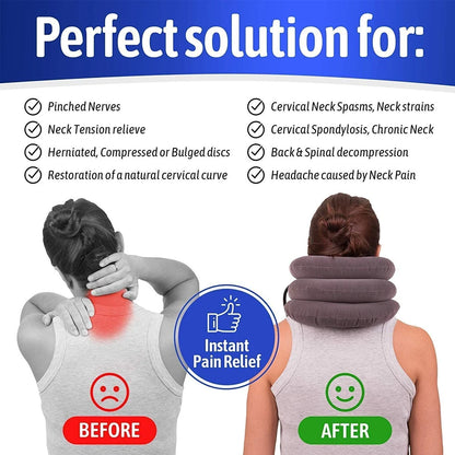 Appareil de Traction Cervicale Gonflable – Soulagement Douleurs Cervicales et Alignement des Épaules