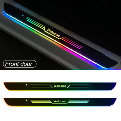 Customizable Car Door Sill Light Universal Threshold Welcome Lamp Open The Door Start The Car Atmosphere Light With Induction
