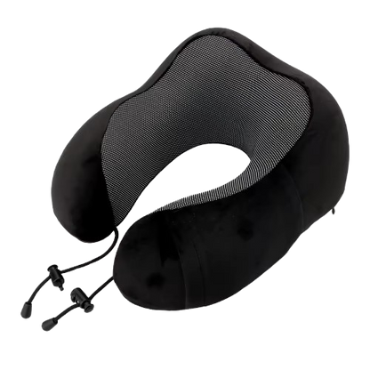 🏷️Coussin de Nuque en Mousse Mémoire – Oreiller Cervical Forme U 100% Coton pour Voyage & Repos