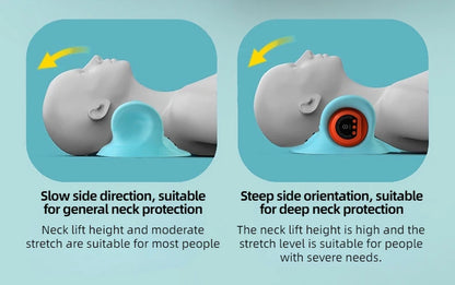 Electric Neck Stretcher Pulse Cervical Traction Relax Heating Cervical Chiropractic Traction Pillow Neck Head Acupoint Massage