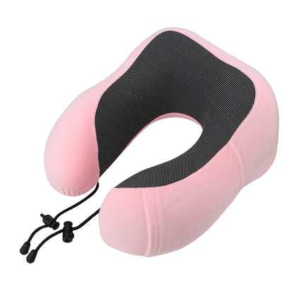 🏷️Coussin de Nuque en Mousse Mémoire – Oreiller Cervical Forme U 100% Coton pour Voyage & Repos