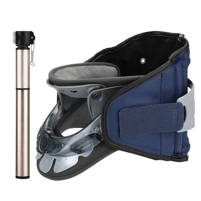 Inflatable Neck Cervical Traction Device Adjustable Spine Correction Collar Air Pump Neck Stretching Support Brace Pain Relief