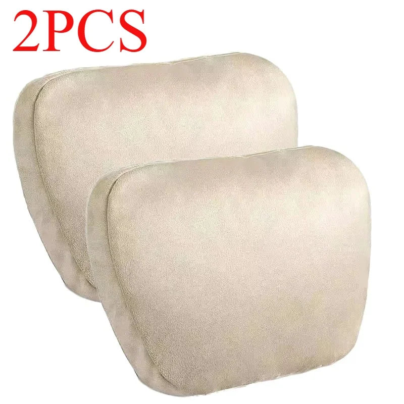🏷️Coussin Appuie-Tête Voiture Style Maybach – Ultra Doux en Daim, Confort Cervical Universel, 30×20 cm, pour Conduite & Longs Trajets