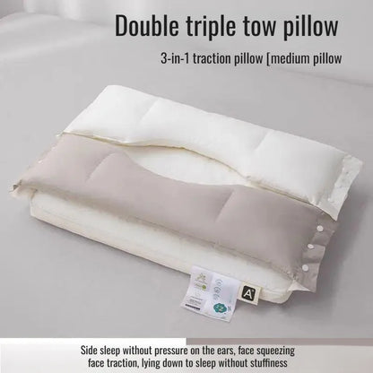 Cotton Pillow Two-way Relaxing Neck traction pillow Cone Cervical Orthopedic No Pressure On Face And Ears Help Sleep Pillows