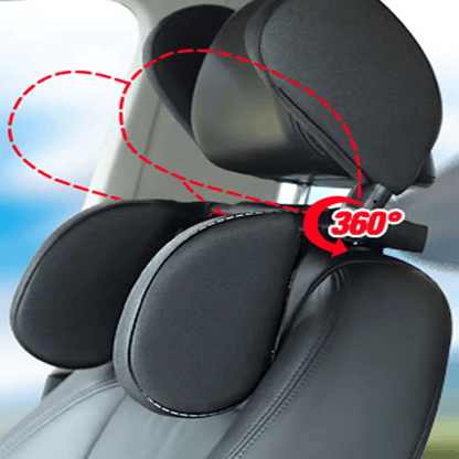🏷️Coussin de Voyage Appui-Tête pour Voiture – Soutien Latéral Réglable, Amovible, en Fibre Synthétique avec Tige Télescopique ABS