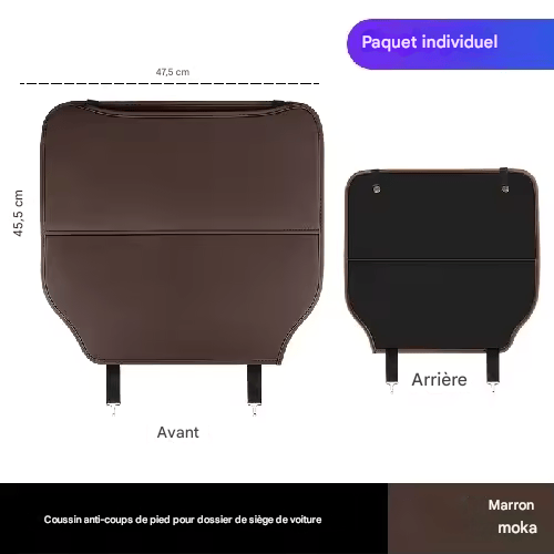 🏷️Organisateur de Rangement Dossier de Siège Voiture 1/2 – Universel en Cuir PU, Boîte de Rangement Multifonction, Poche de Rangement Auto
