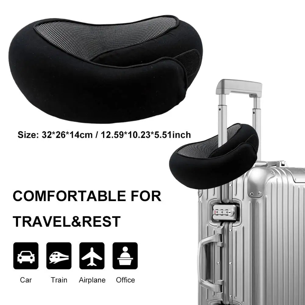 Airplane Pillow Memory Foam Chin Support Pillow Soft Travel Neck Pillow with 360-Degree Head Support for Home Airplanes and Car