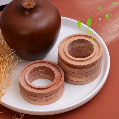 Circular Wood Essential Oil Aromatherapy Expanded Wood 5/10Pcs Air Freshener Replacement Fragrance Perfume Refill Natural Beech