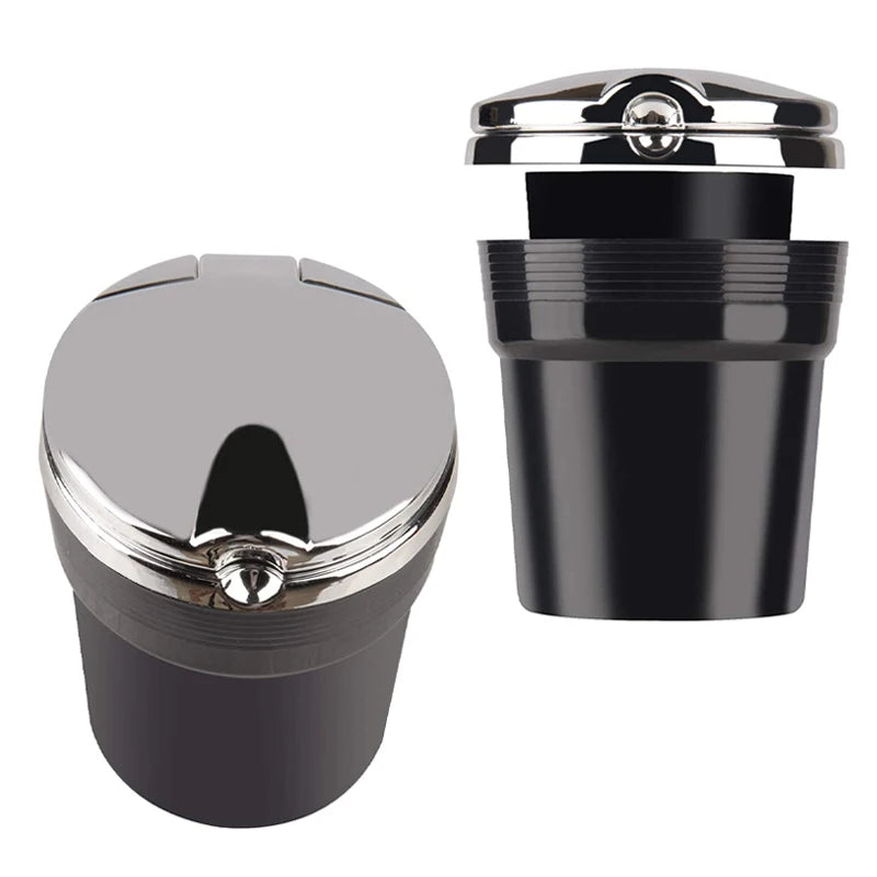 Car Ashtray Car Garbag Can with Led Light with Cover Creative Personality Covered Car Inside The Car Multi-function Car Supplie