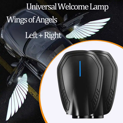 2pcs Angel Wings Devil's Rechargeable Led Car By Laser Projector Wireless Courtesy Lamp For Lacetti