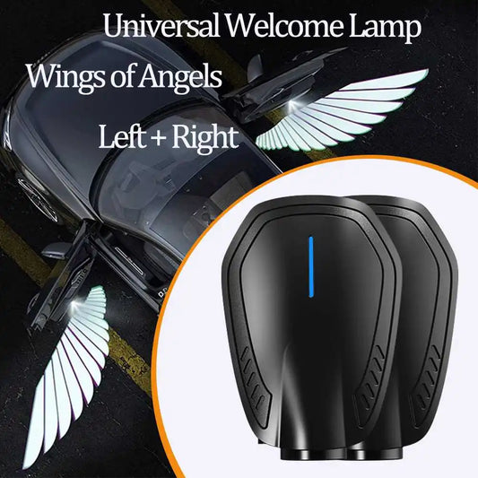 2pcs Angel Wings Devil's Rechargeable Led Car By Laser Projector Wireless Courtesy Lamp For Lacetti