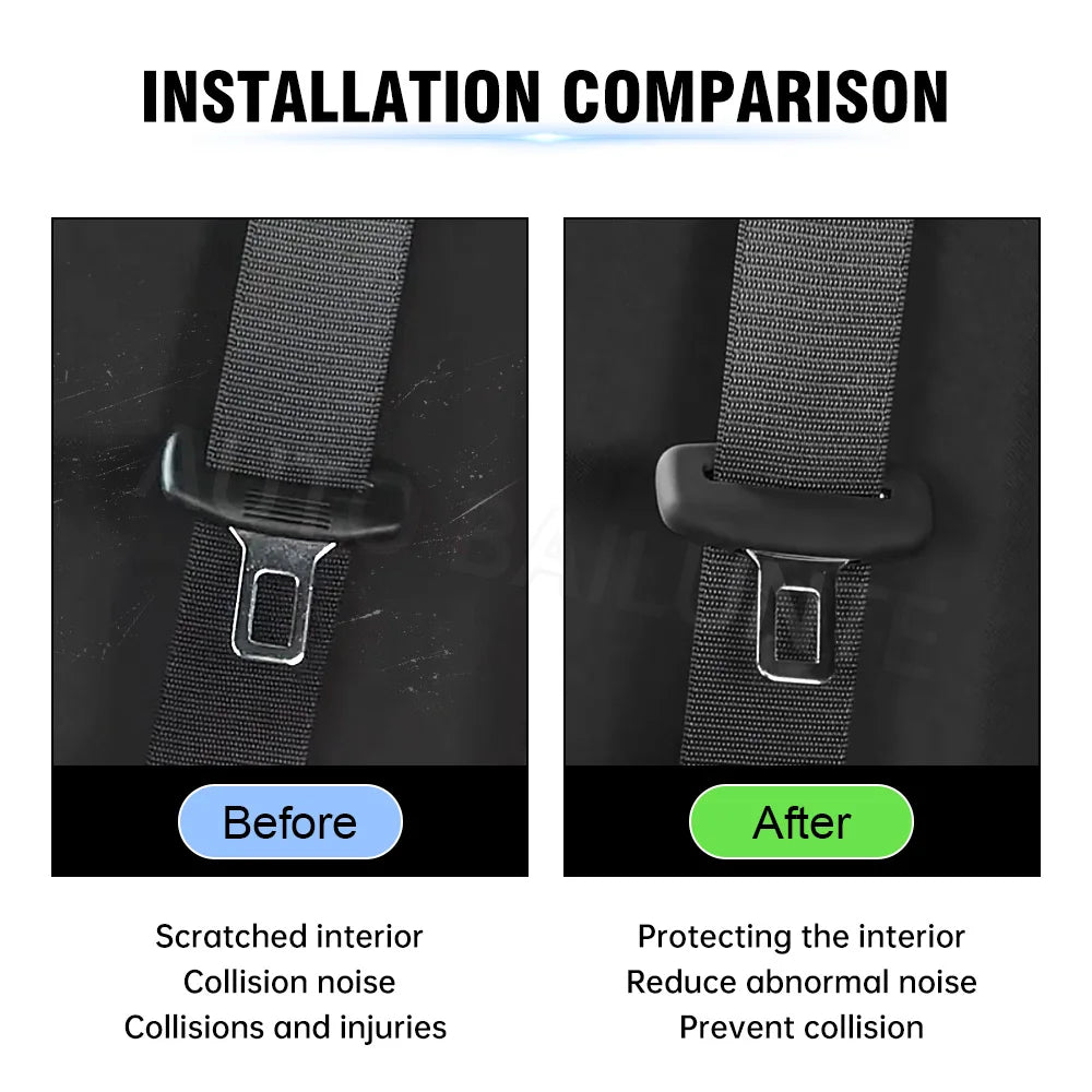 🏷️Lot de 2 Protège-Boucles de Ceinture de Sécurité en Silicone Souple – Accessoires Compatibles GENESIS GV60 GV70 GV80 G70 G80 G90 Coupe 3.8