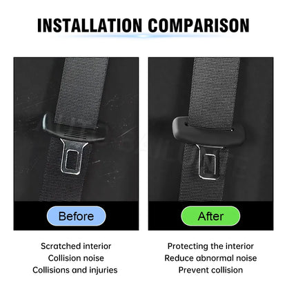 🏷️Lot de 2 Protège-Boucles de Ceinture de Sécurité en Silicone Souple – Accessoires Compatibles GENESIS GV60 GV70 GV80 G70 G80 G90 Coupe 3.8