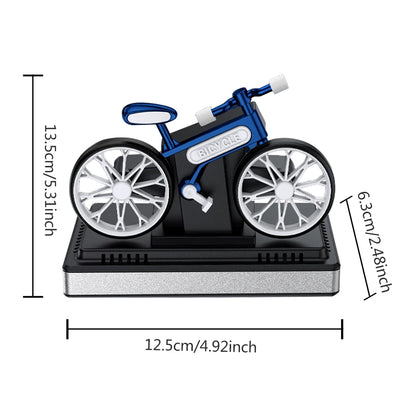 Solar car air fresheners rotating bicycle decoration bike diffuser perfume accessories energy power aroma ornament fragrance fun