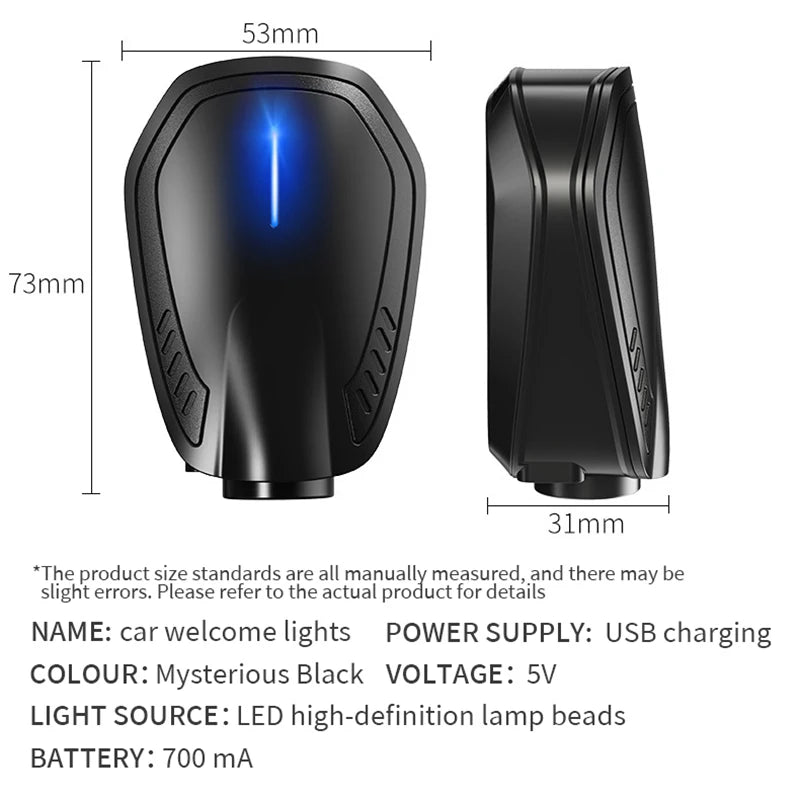 2pcs Angel Wings Devil's Rechargeable Led Car By Laser Projector Wireless Courtesy Lamp For Lacetti