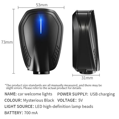 2pcs Angel Wings Devil's Rechargeable Led Car By Laser Projector Wireless Courtesy Lamp For Lacetti