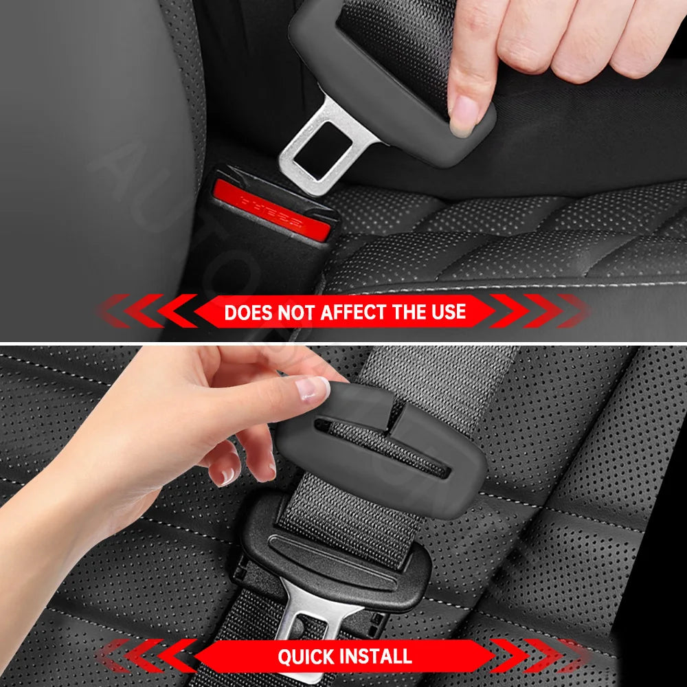 🏷️Lot de 2 Protège-Boucles de Ceinture de Sécurité en Silicone Souple – Accessoires Compatibles GENESIS GV60 GV70 GV80 G70 G80 G90 Coupe 3.8