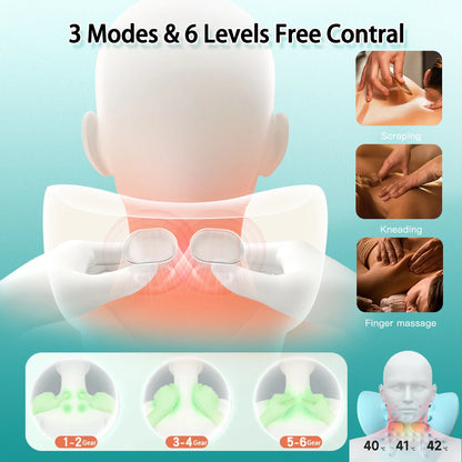 EMS Electric Neck Massager Cervical Point Massage Pillow Massager Relax Pillow Sleep Hot Compress Neck Care Massage Pain Relief