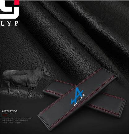 🏷️Housse de protection pour ceinture de sécurité intérieure de voiture en cuir de vache, 1 pièce, pour Seat Ibiza, accessoires automobiles