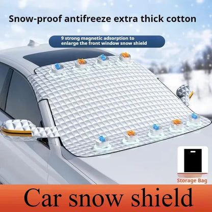 🏷️Bâche Pare-Brise Anti-Neige Voiture avec Aimants – Protection Hiver & Été, Anti-Givre et Pare-Soleil, Polyester Imperméable