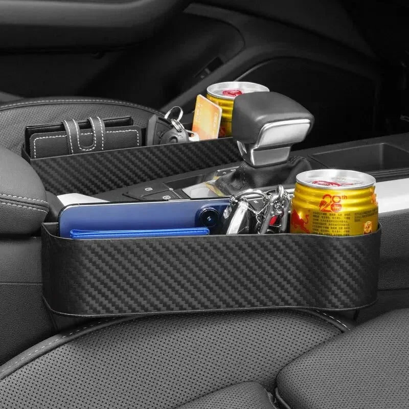 Boîte de Rangement pour Voiture (Lot de 2) – Organiseur de Siège avec Porte-Gobelet