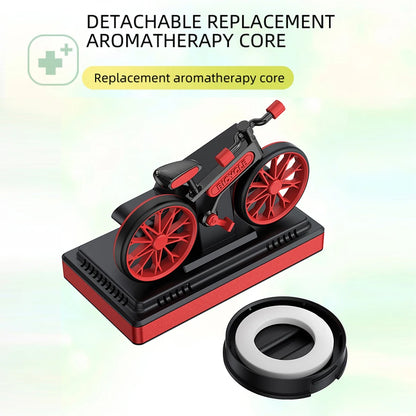 Solar car air fresheners rotating bicycle decoration bike diffuser perfume accessories energy power aroma ornament fragrance fun